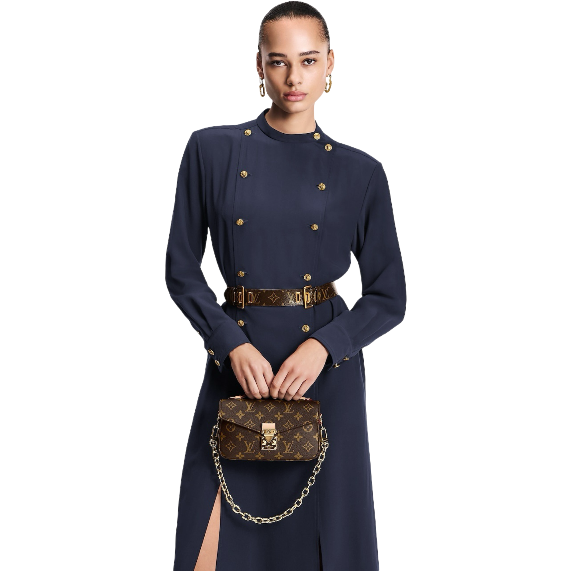 Louis Vuitton Pochette Metis East West Çantë Dore