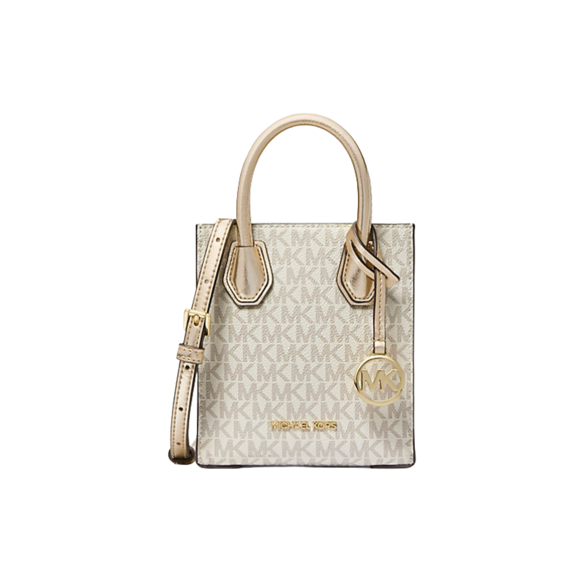 Michael Kors Mercer Signature Crossbody çantë (vanilla)